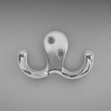 2PCS DOUBLE ROBE HOOK CHROME PLATED