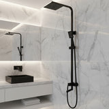RAINFALL SHOWER SET W/ FAUCET BLACK TAP