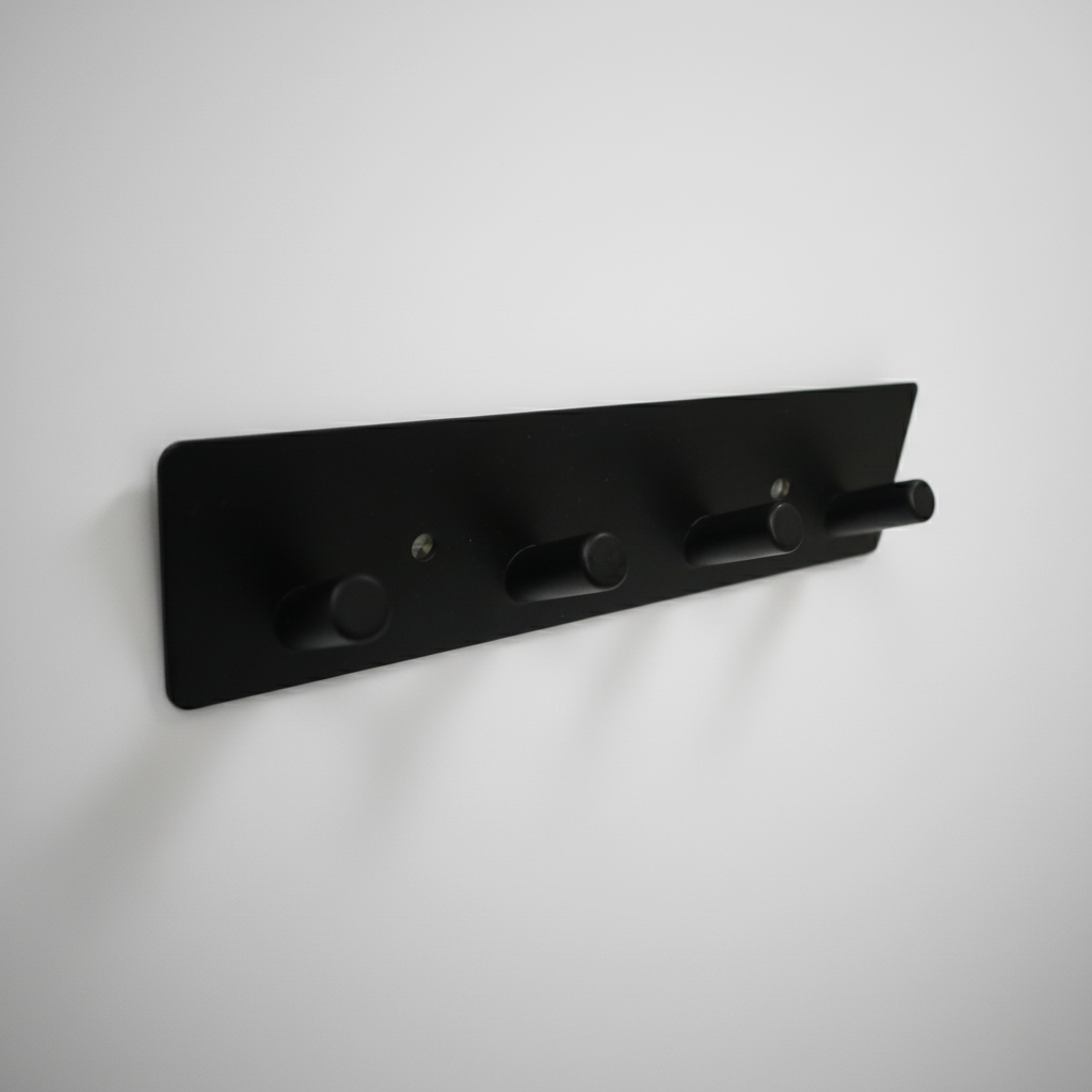 S/S 4 HOOK RACK BLACK – HomeaidDepotInc.