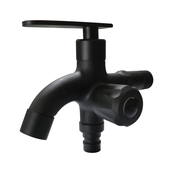 SUS 304 TWO WAY TAP FAUCET W/SUS 304 ADAPTER BLACK